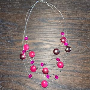 Pink layered necklace